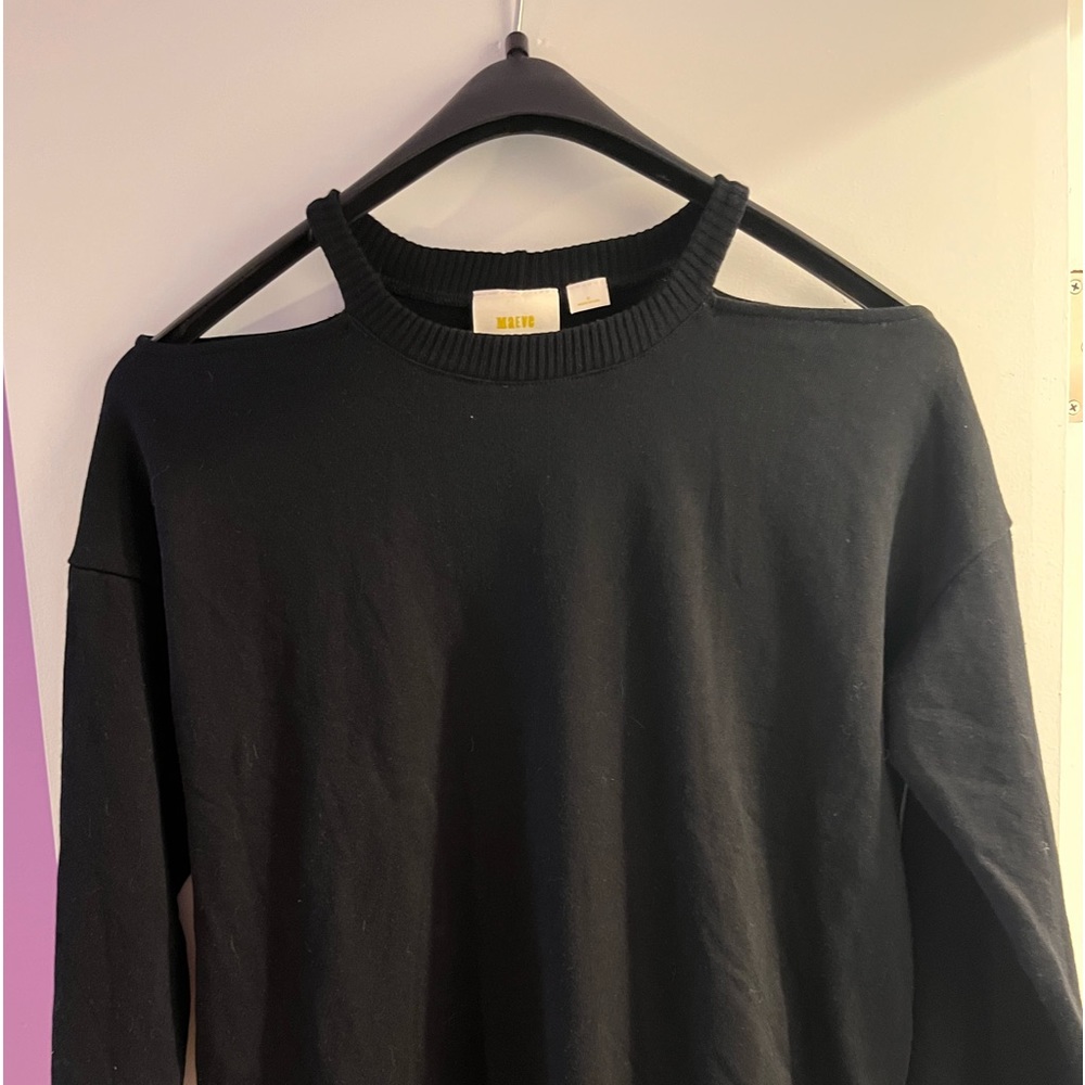 Maeve Open-Shoulder Sweatshirt
